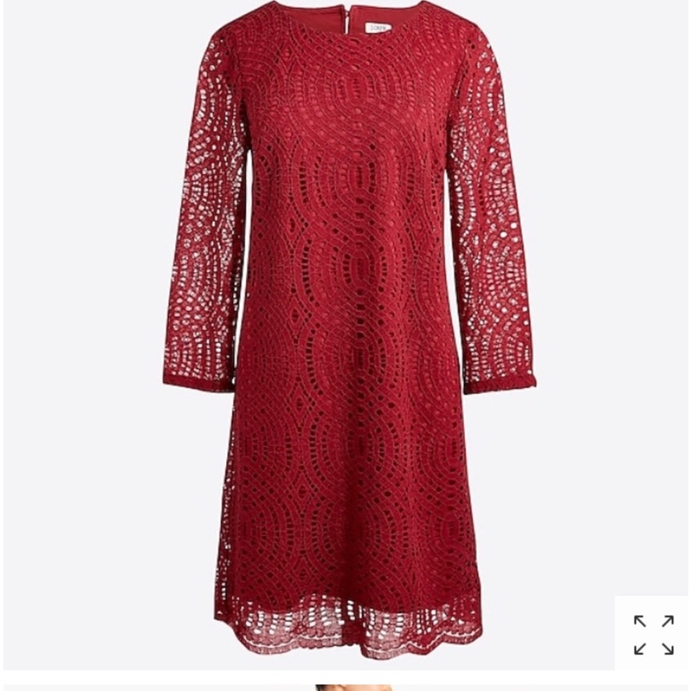 J. Crew burgundy red lace dress  NWT